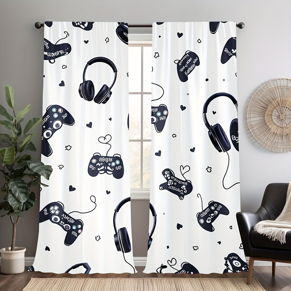 Esports Gaming Youtube - Gaming Controller Curtains, Headphone & Joystick
