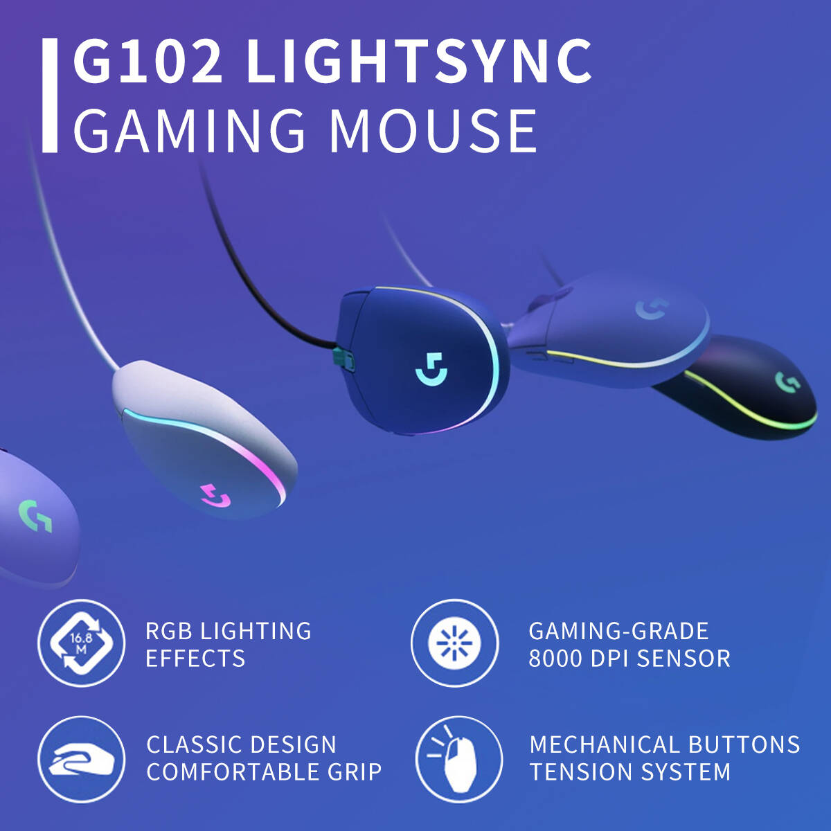 Logitech G102 Wired Gaming Mou - огляд і ціна Esports Gaming Training