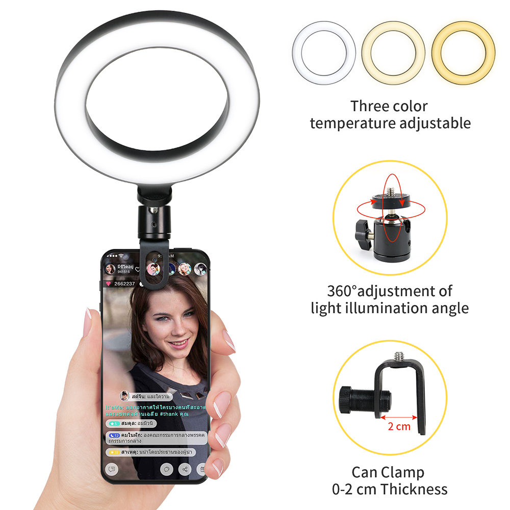 16cm LED Video Light with Stan - огляд і ціна Webcam Ring Light