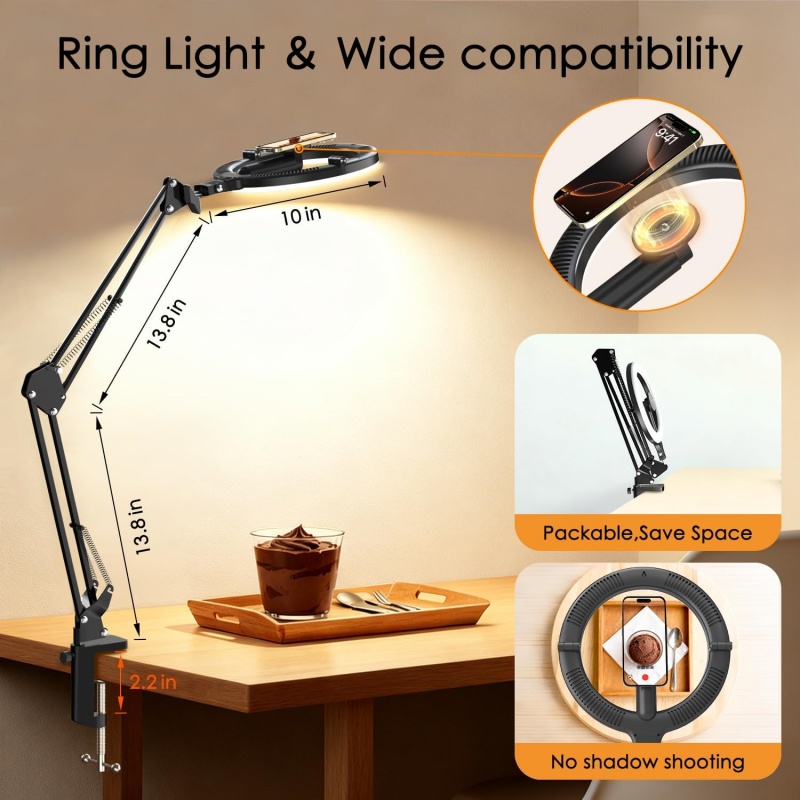 Magnetic Overhead Phone Mount  - огляд і ціна Webcam Ring Light