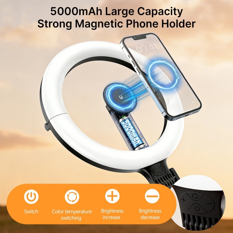 Magnetic Overhead Phone Mount  - огляд і ціна Webcam Ring Light